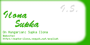 ilona supka business card